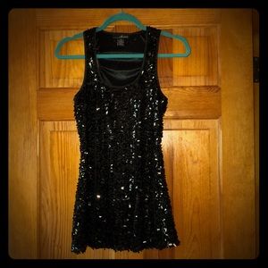 Black Sequin Tank top